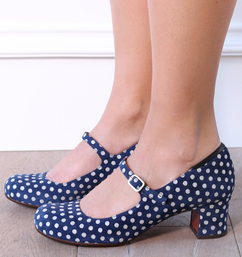Winnipeg Style, Chie Mihara Troc suede polka dot mary jane shoe, spring summer 2018 collection